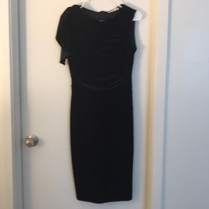 Black Velvet Pencil Dress